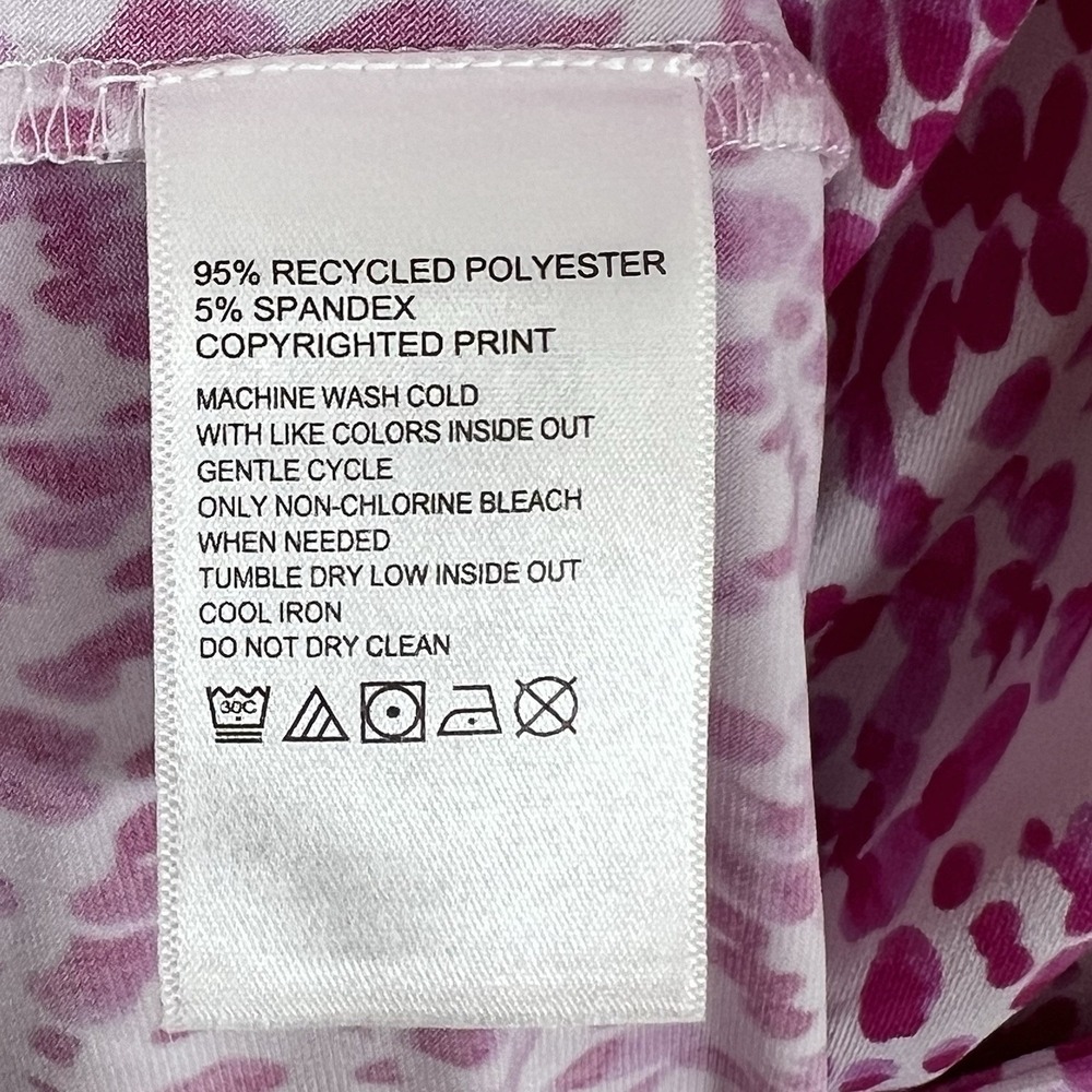 Tommy Bahama Womens Large Pink White Clara Ocean Ikat Mini Wrap Dress Stretch - Picture 5 of 6